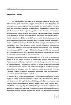 Systèmes de rémunération et motivation au travail