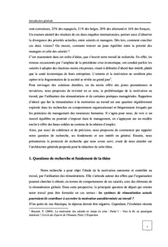 Systèmes de rémunération et motivation au travail
