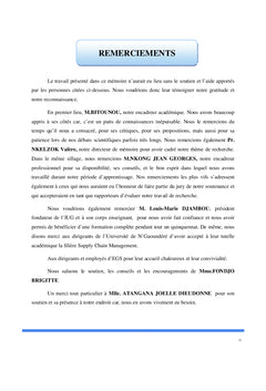 Maîtrise du passage portuaire et performance d'une entreprise