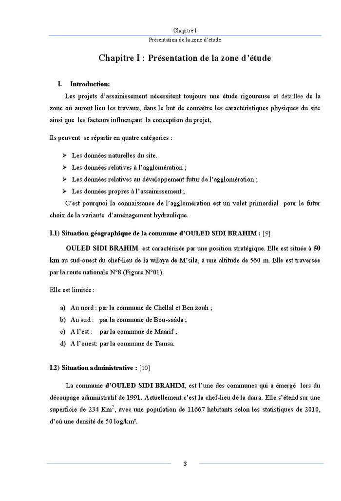 Conception et dimensionnement d'un réseau d'assainissement