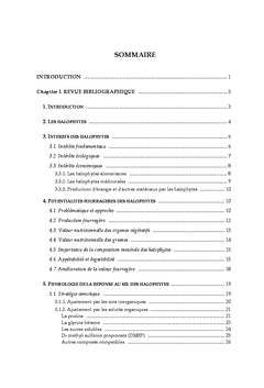 Adaptations au strèss salin (NaCl / eau de mer) de deux halophytes