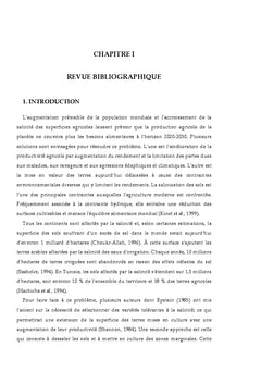 Adaptations au strèss salin (NaCl / eau de mer) de deux halophytes