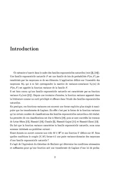 Propriétés caractéristiques d'une fonction variance