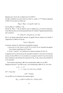 Propriétés caractéristiques d'une fonction variance