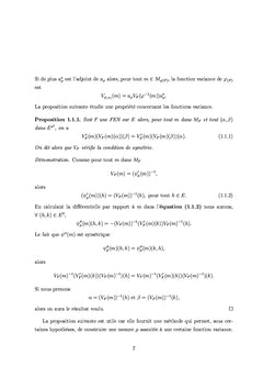 Propriétés caractéristiques d'une fonction variance