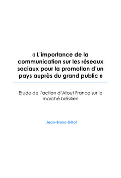 L'importance des reseaux sociaux dans la promotion d'une destination