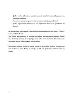 L'Utilisation d'Internet par les Québécoises et les Françaises