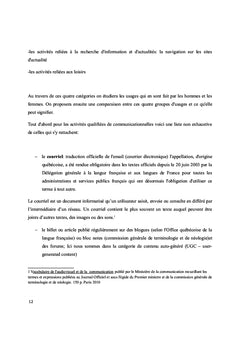 L'Utilisation d'Internet par les Québécoises et les Françaises