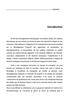 Acquisition de données en technologie CMOS 0.25µm