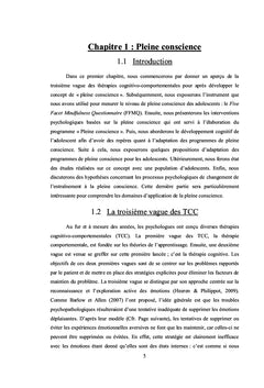 Pleine conscience et impulsivité à l'adolescence