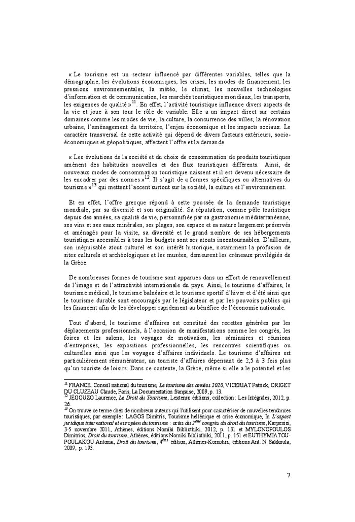 Cadre juridique du tourisme en Grèce