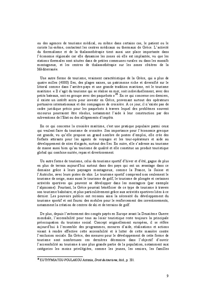 Cadre juridique du tourisme en Grèce