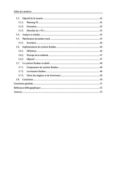 Chantier Hoshin: consommables production