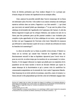 L'oeuvre romanesque d'Alex La Guma