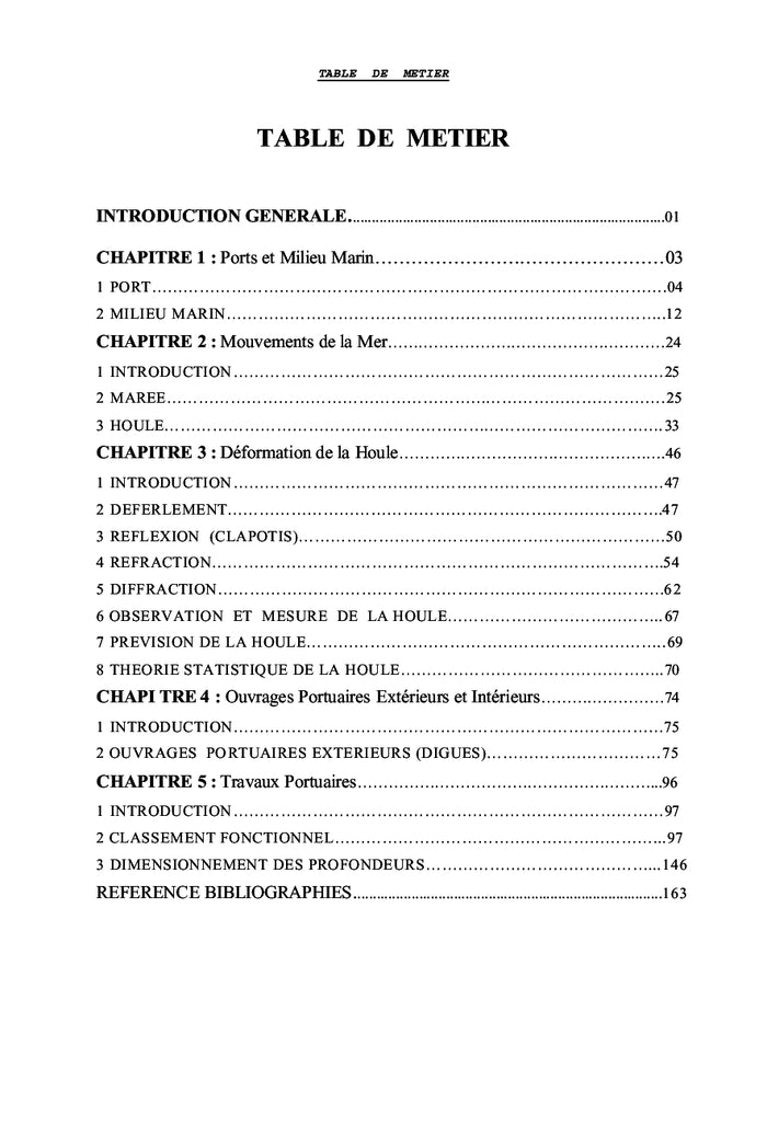 Conception et réalisation des ouvrages maritimes