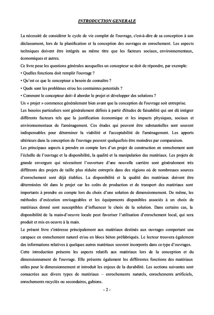 Conception et réalisation des ouvrages maritimes