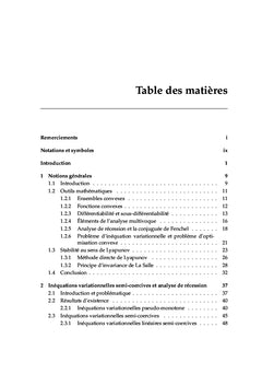 Etude des Problemes Unilateraux