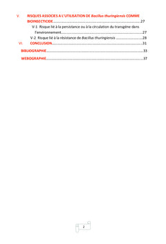 Utilisation de Bacillus thuringiensis comme bio-insecticide