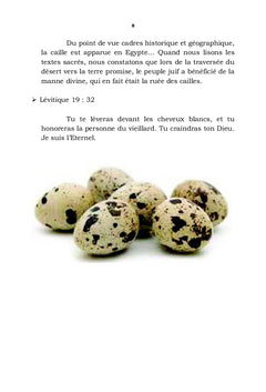 Les oeufs des cailles