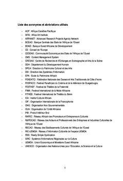 Système d'information culturelle pour les pays de l'UEMOA