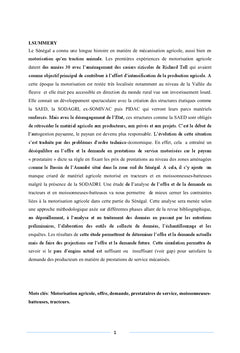 Mise au point de modèle mathématique d'estimation du parc motorisé