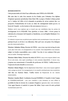 Mise au point de modèle mathématique d'estimation du parc motorisé