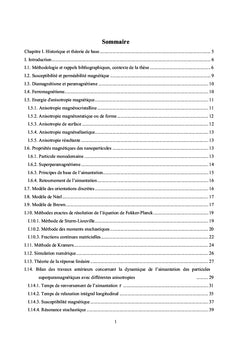 Dynamique de l'aimantation dans les Nanoparticules magnétiques