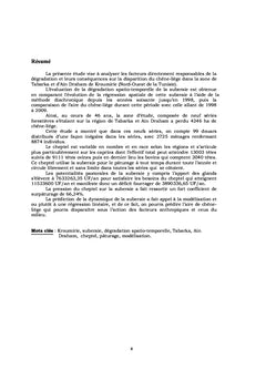 Action anthropique sur la suberaie tunisienne