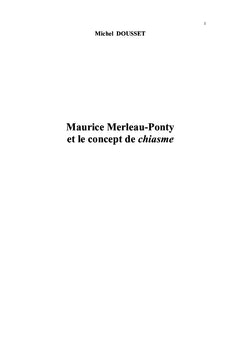 Maurice Merleau-Ponty et le concept de chiasme