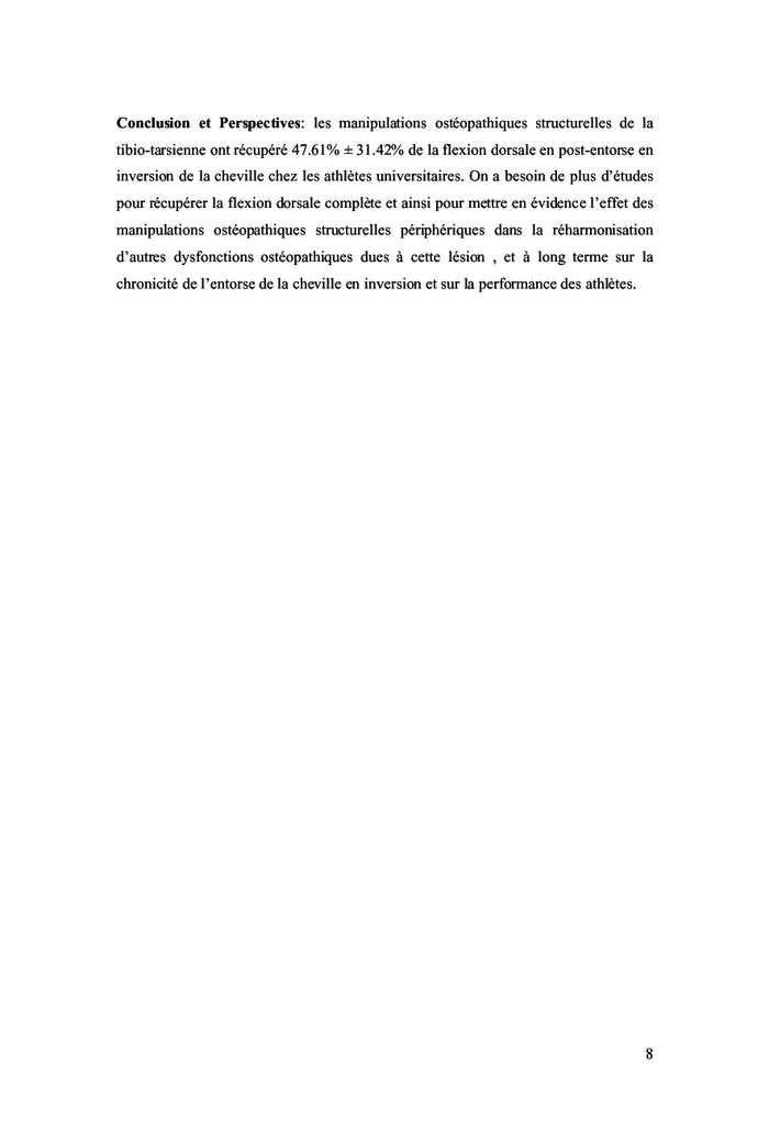 L'ostéopathie structurelle en post-entorse de la cheville