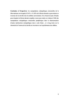 L'ostéopathie structurelle en post-entorse de la cheville