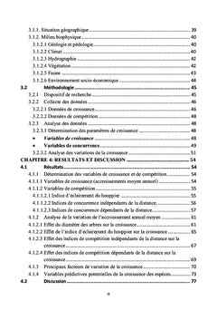 Concurrence végétale du moabi et de l iroko en forêt dense perturbée
