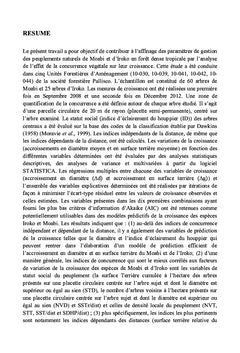 Concurrence végétale du moabi et de l iroko en forêt dense perturbée