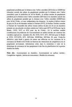 Concurrence végétale du moabi et de l iroko en forêt dense perturbée