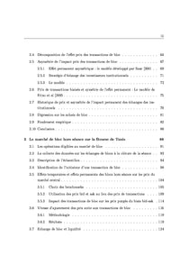Larges échanges: marché de bloc vs parquet