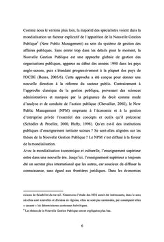 Les Hautes écoles universitaires suisses, la mondialisation et le NPM
