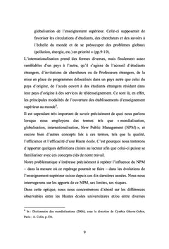 Les Hautes écoles universitaires suisses, la mondialisation et le NPM