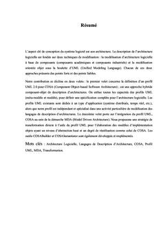 Coexistence des modélisations objets/composants