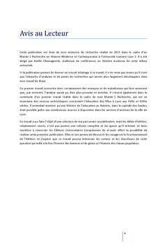 L'education des filles pauvres A Lyon (1665-1790)