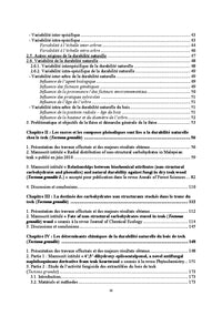 Déterminants biochimiques de la durabilité naturelle du bois de teck