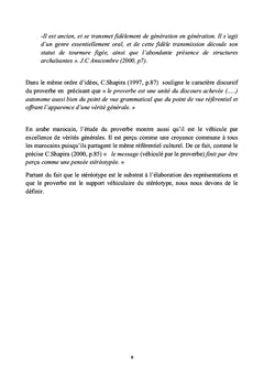 Les stéréotypes stigmatisant la femme: cas des proverbes marocains