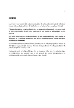 Fabrication indigène du sel