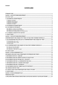 Prédiction du comportement mécanique unidirectionnel des tissus