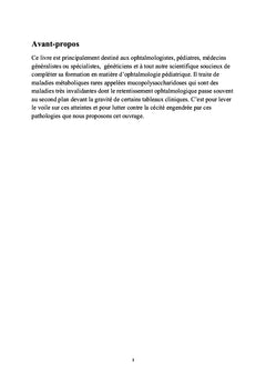 OEil et mucopolysaccharidoses