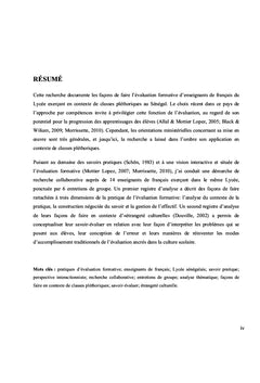 Façons de faire l'évaluation formative d'enseignants de français