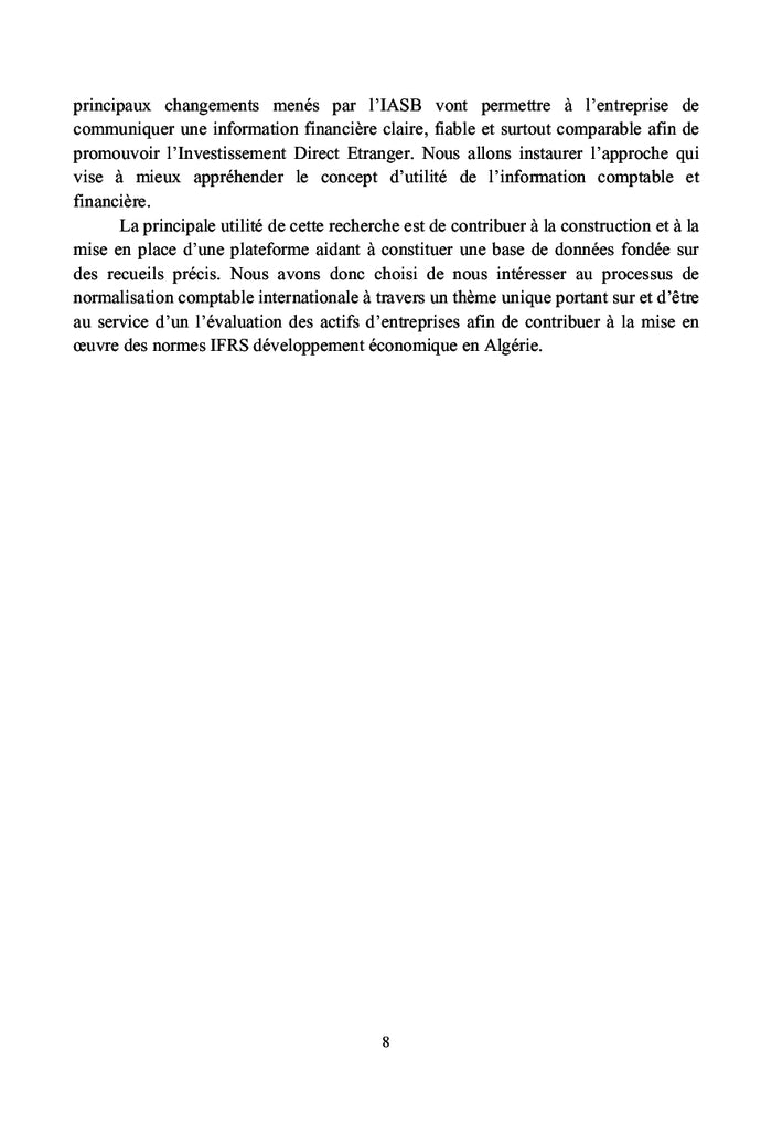 Appliquer les normes comptables internationales IAS/IFRS en Algérie ?