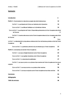 L'adhesion de l'Union europeenne A la CeDH