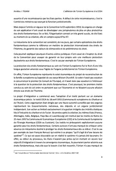 L'adhesion de l'Union europeenne A la CeDH