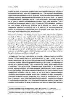 L'adhesion de l'Union europeenne A la CeDH