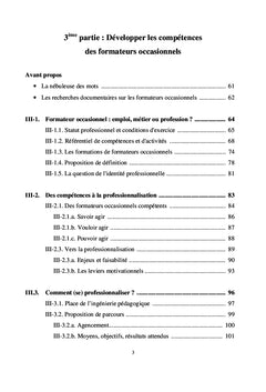 La professionnalisation des formateurs occasionnels